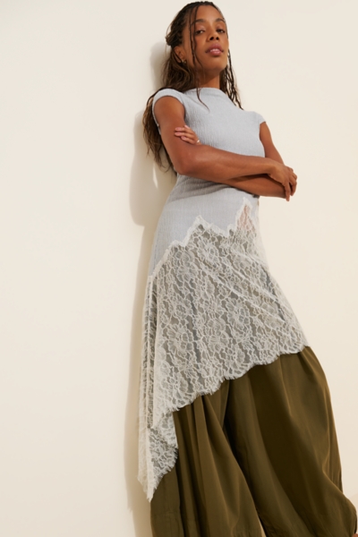 Reworked Asymmetric Hanky Lace Top | Nuuly