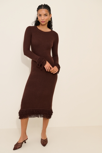 brown fitted midi dress Alejandra Size:large 8- 10Y Women's Sequin Mini Dresses Blue prom dresses Puff sleeves polyester blend