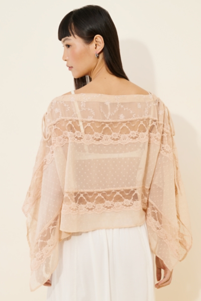 Sofia Sheer Cape Top | Nuuly
