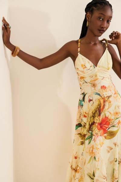 Sleeveless Flounce Midi Dress
