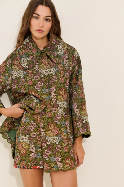 Floral Jacquard Trenchcoat | Nuuly