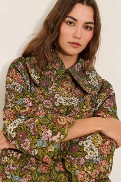 Floral Jacquard Trenchcoat | Nuuly