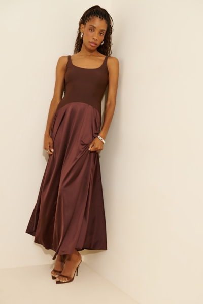 brown jersey maxi dress Buy Jolie Moi Brown Wrapped Bodice Jersey Maxi Dress from Next USA