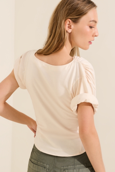 Francine Pleated Short-Sleeve Tee | Nuuly