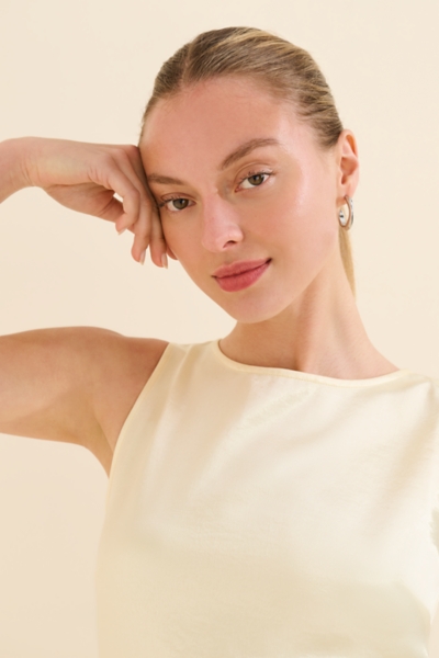 amber satin dress Signature Satin Dress