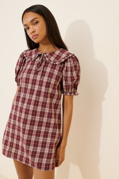 peter pan collar mini dress Last Kiss Peter Pan Collar Mini Dress  Mermaid Way, Purple / S