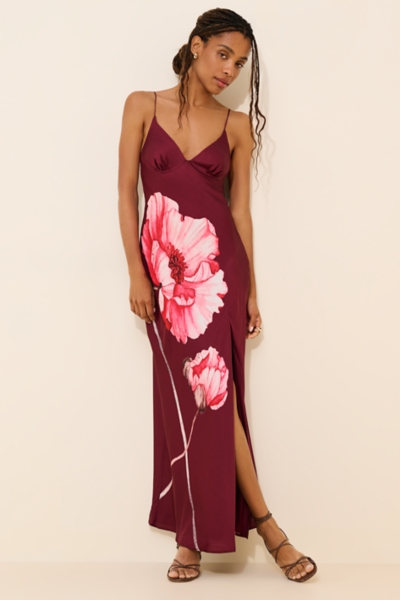 peppermayo yellow dress Romy Maxi ID300775-01 Confused on wedding dress featuring a sleek straight Color:Pink/Silver