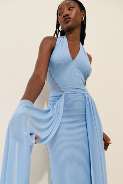 Juniper Mesh Halter Maxi Dress