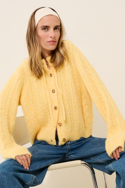 Delphine Cable-Knit Cardigan | Nuuly