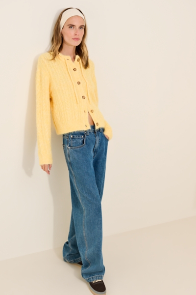 Delphine Cable-Knit Cardigan | Nuuly