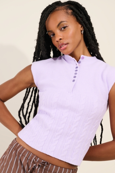 Orchid Cable-Knit Sweater Top | Nuuly