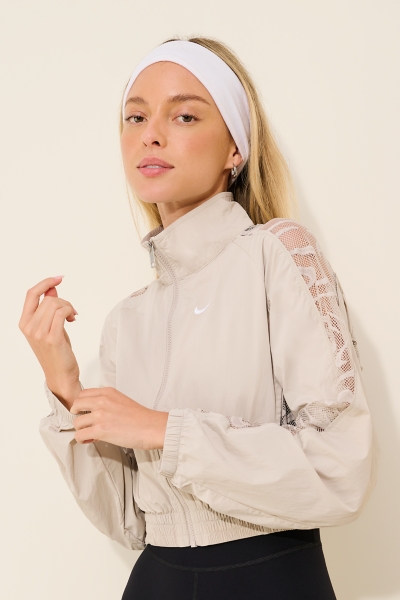 Cropped Lace Windbreaker Jacket | Nuuly