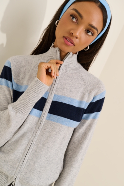 Kingston Cashmere Zip-Up Sweater | Nuuly