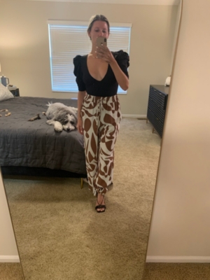 Mirage Embroidered Wide Leg Pants