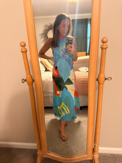 farm rio printed halter maxi dress Farm Rio Halter Maxi Dress