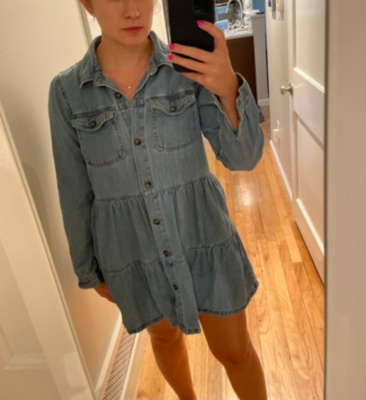 Free people best sale nicole denim shirtdress