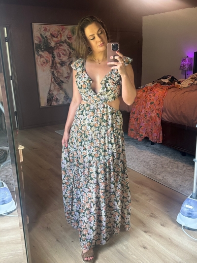 Maxi Floral Cutout Dress | Nuuly