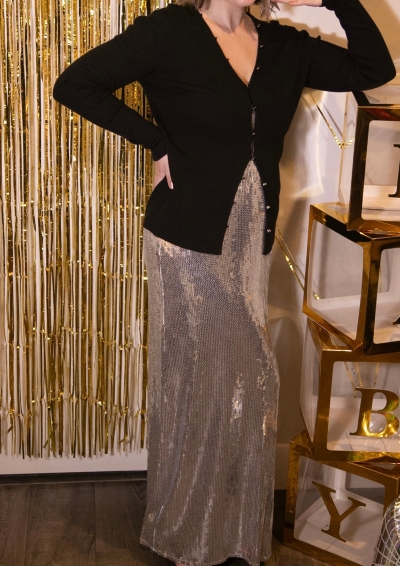 twofer sequin maxi dress mare mare Twofer Sequin Maxi Dress