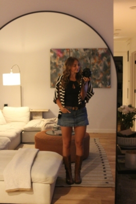 Keyhole Seamed Tank Top