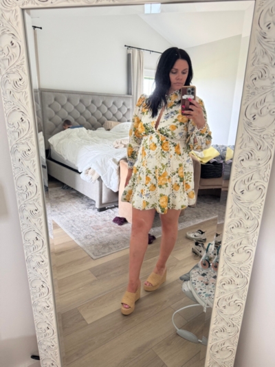 Kali Long Sleeve Linen Fit & Flare Dress | Nuuly