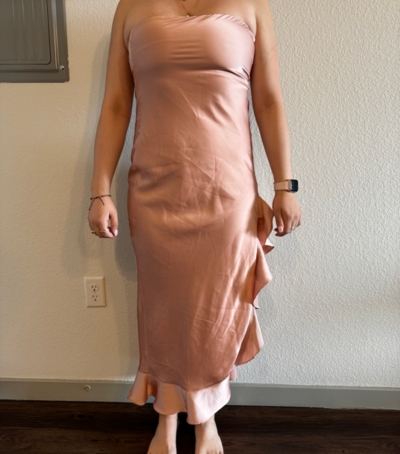 if by sea solid ruffle slip maxi dress If By Sea Solid Ruffle Slip Maxi Dress at MarketFair Shoppes in Princeton,  NJ