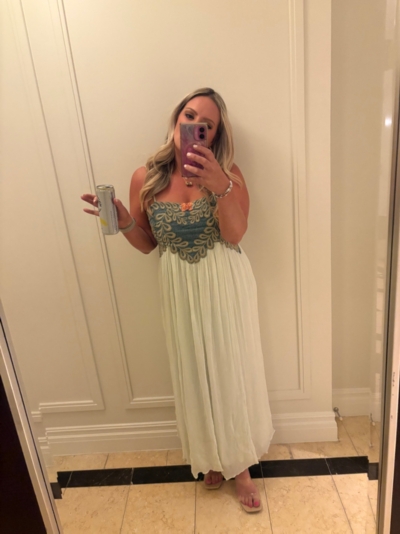 chinese dress ladies Eberjey Summer of Love Emery Cover Up Long Dress- Cloud – Styleartist main image 0
