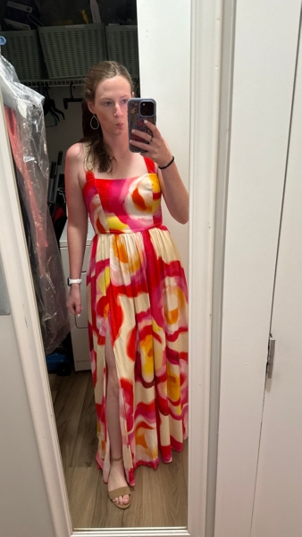 chinese dress ladies Sleeveless Maxi Biella in Galactic Silk | Xs main image 1