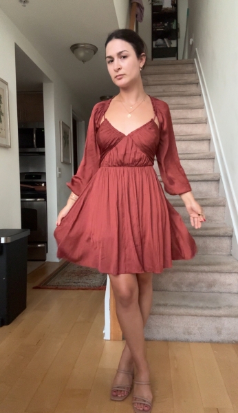 Shirred Cutout Mini Dress | Nuuly
