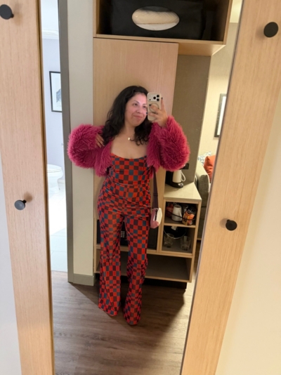 Velvet Check Jumpsuit | Nuuly