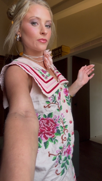 Flower Tapestry Embroidered Dress | Nuuly