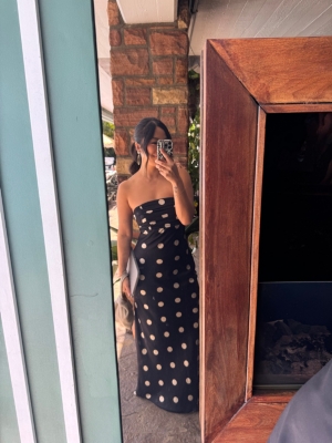 Polka Dot Strapless Maxi Dress | Nuuly