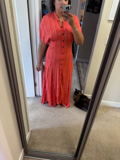 knee length dresses for ladies Sundrenched Solid Maxi Dress- Clay ~ Free People – Arizonia Rose main image 0