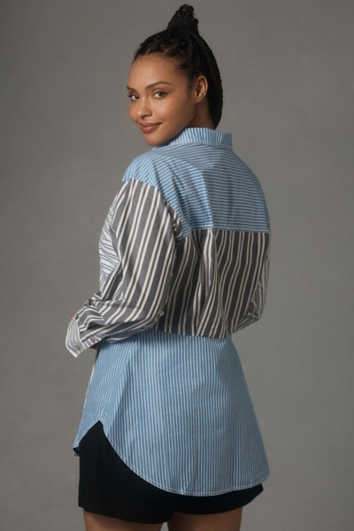 Reworked Mixed Stripe Buttondown Shirt | Nuuly