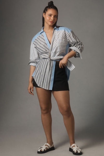Reworked Mixed Stripe Buttondown Shirt | Nuuly