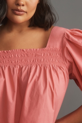 Puff-Sleeve Smocked Blouse | Nuuly