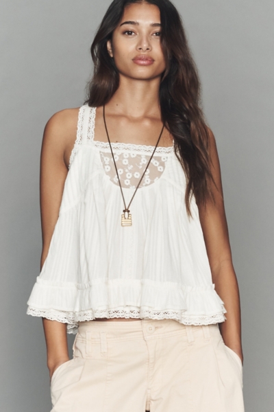 Cotton Sleeveless Crochet Swing Top | Nuuly