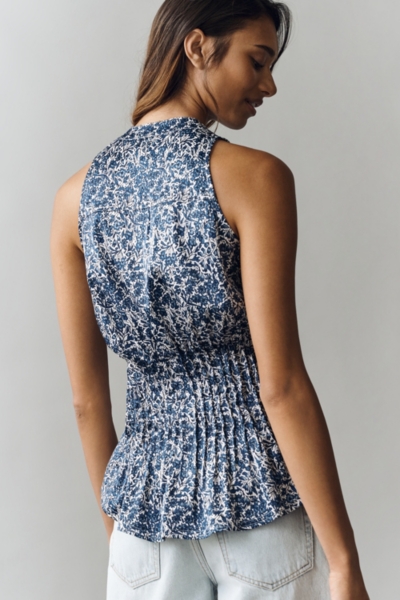 Linden Sleeveless Silky Pleated Blouse | Nuuly