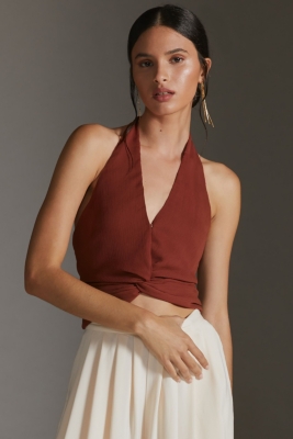 Sunday In Brooklyn Sheer Tulle Halter Tunic