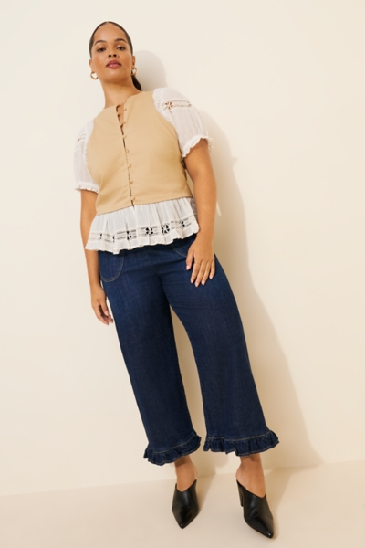Puff-Sleeve Twofer Top | Nuuly
