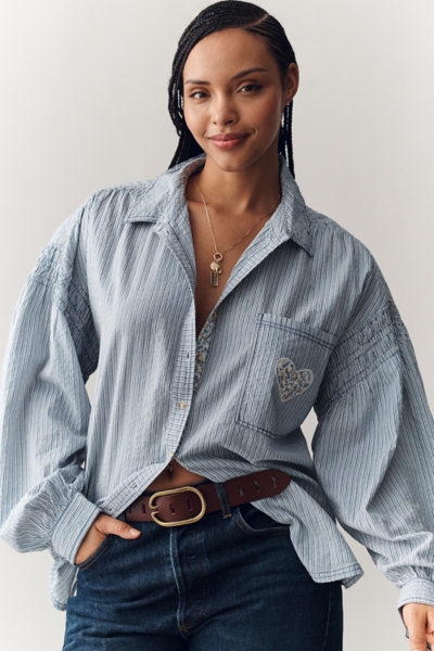 Mix-Print Long-Sleeve Buttondown Shirt | Nuuly