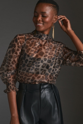 Leopard Sheer Blouse