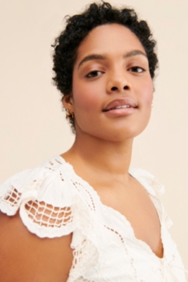 Lace V-Neck Blouse | Nuuly