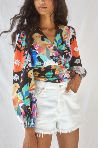 Floral Tie-Back Blouse | Nuuly