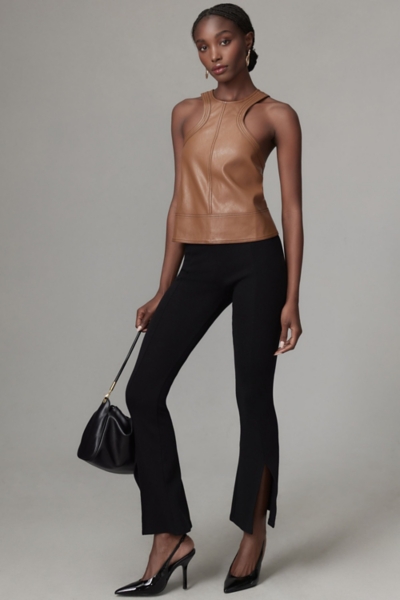 Vegan Leather Cross-Back Tank | Nuuly