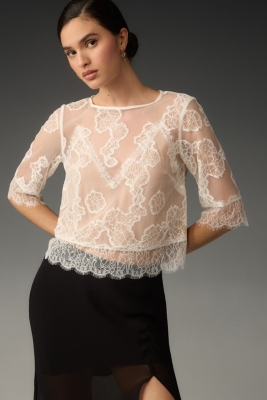 Lace Illusion Top | Nuuly