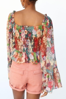 Smocked Puff-Sleeve Blouse | Nuuly
