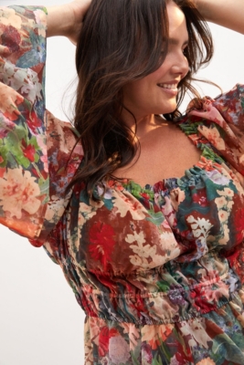 Smocked Puff-Sleeve Blouse | Nuuly
