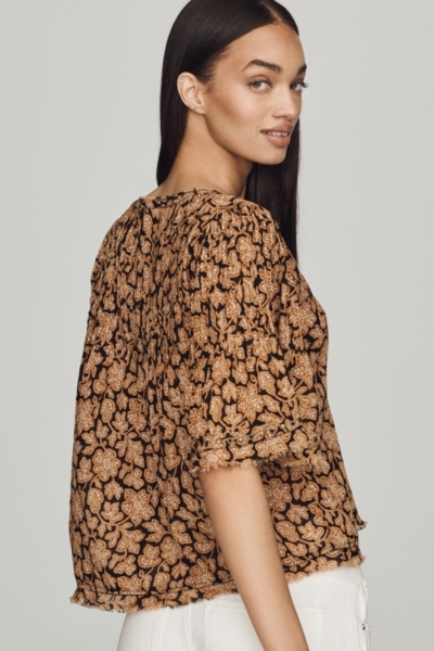 Pintuck Short-Sleeve Swing Top | Nuuly