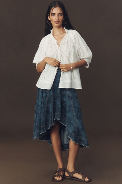 vaqutau voyage ノースリーブス トップス Puff-Sleeve Victorian Blouse | Nuuly