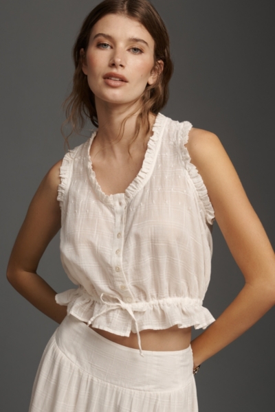 Sleeveless Mixed Lace Top | Nuuly